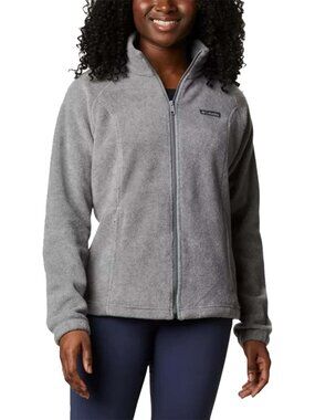 Columbia Women's Gray Benton Springs Full Zip Fleece Jacket, Size L